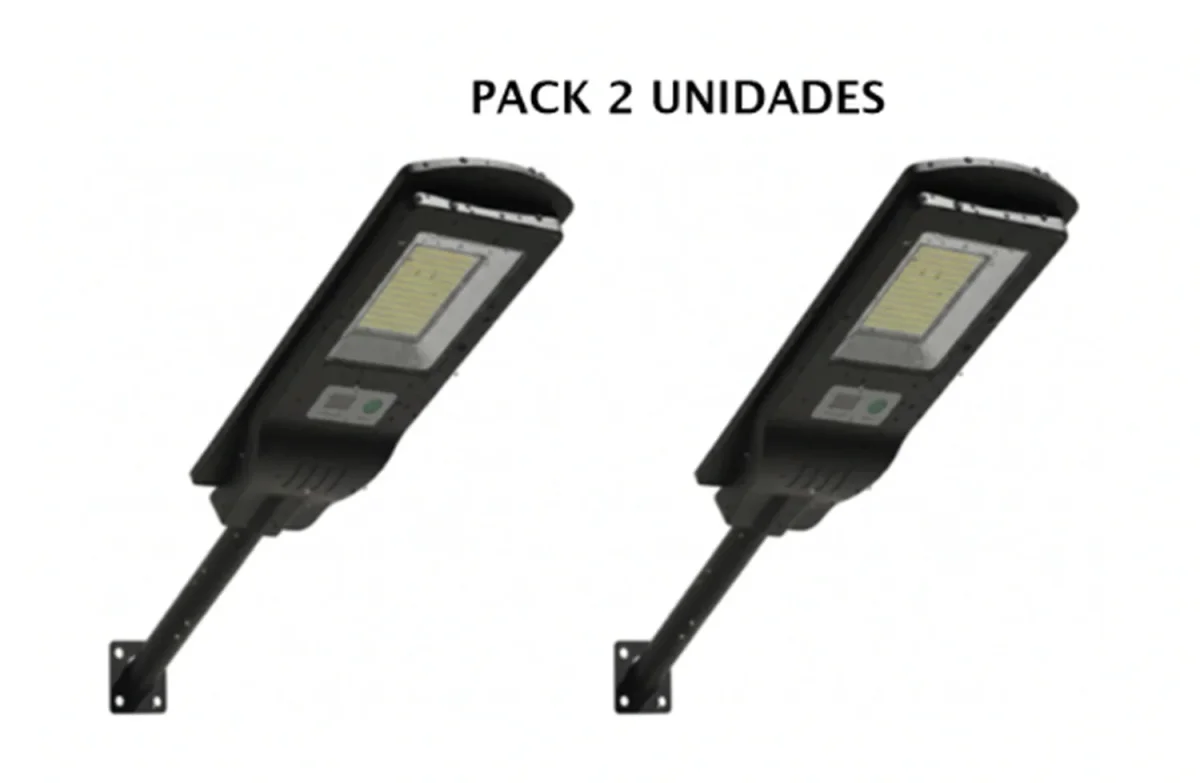 Pack 2 Luminaria Led 50 W Solar Contra Agua - Imagen 2