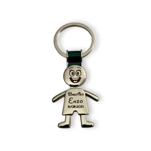 Llavero Bautizo Personalizado Niño o Niña con Carita y Texto