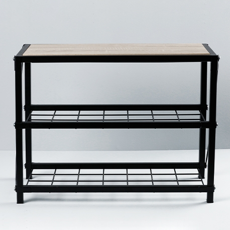 Zapatero Banca Rejiplas Acero Pintado Negro 60×45×30 cm – Organizador de Calzado con Asiento Integrado - Imagen 6